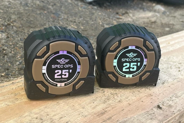 Alt view image 7 of 7 - Elite Heavy Duty Tape Measure, 25 Ft Fractional 1 1/4 inch double sided blade with 12 foot standout, MIL-X nylon coating resists abrasion, survives 200 foot drops