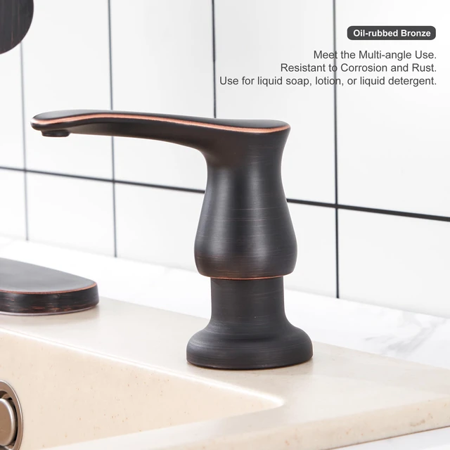 Alt view image 6 of 7 - Kitchen Sink Soap Dispenser Oil Rubbed Bronze, G086ORB-G Under Sink Soap Dispenser with 40" Silicone Extension Tube, Say Goodbye to Frequent Refills