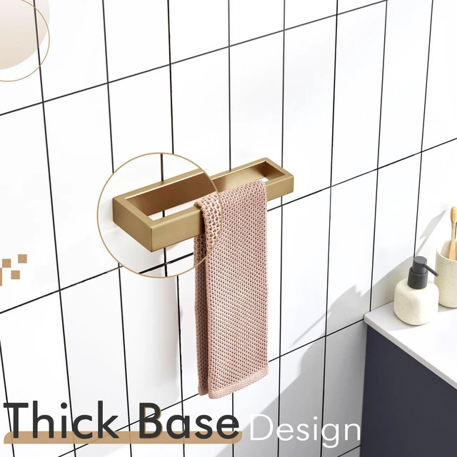 Alt view image 6 of 7 - Towel Ring for Bathroom Hand Towel Holder 9 Inch Towel Hanger Rack Champagne Bronze Stainless Steel Wall Mount, 1 Pack B4008CPG-L9