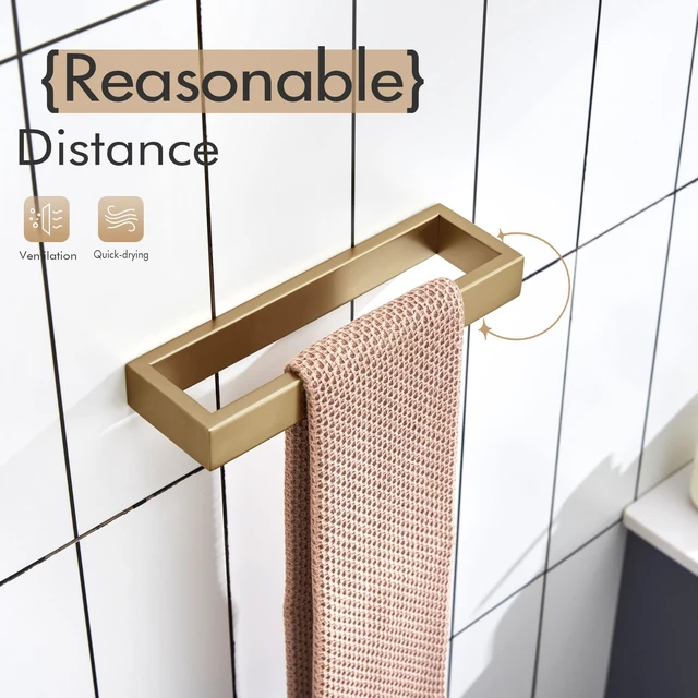 Alt view image 7 of 7 - Towel Ring for Bathroom Hand Towel Holder 9 Inch Towel Hanger Rack Champagne Bronze Stainless Steel Wall Mount, 1 Pack B4008CPG-L9
