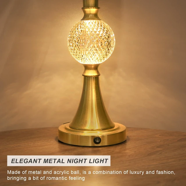 Alt view image 5 of 7 - 28.5" Gold Table Lamps Set of 2, Tall Luxury Bedside Lamps with Night Light, USB A+C Charging Ports, Elegant Metal Nightstand Lamps for Bedroom Office End Table Decoration