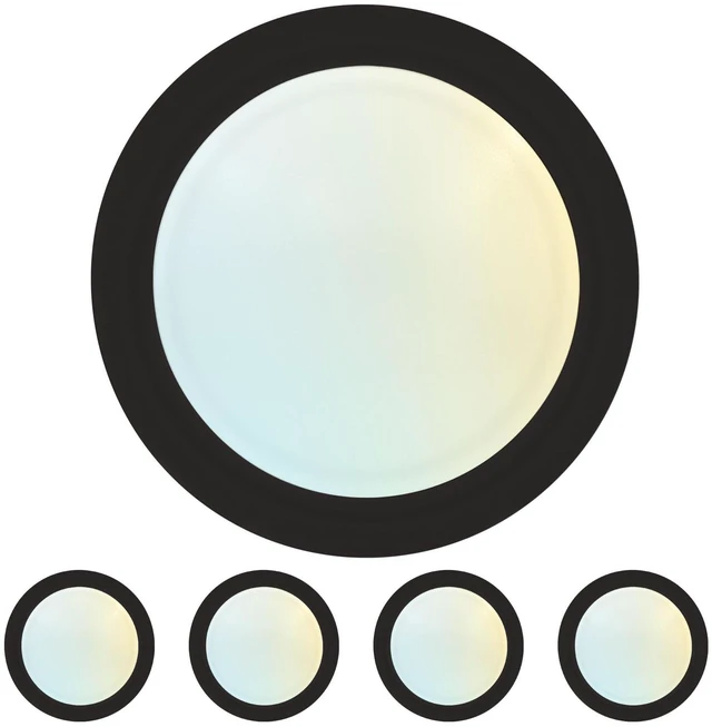 Main image of 6 Inch LED Disk Lights, 12.5W, 1000LM, 120V, Black (4 Pack) Dimmable Flush Mount Ceiling Light, 5CCT Selectable 2700K 3000K 3500K 4000K 5000K, Damp Rated, CRI 90, 50,000 Hours, ETL
