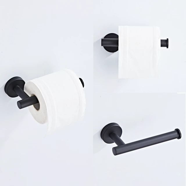 Alt view image 4 of 7 - Matte Black Bathroom Hardware Set 5 Piece with Towel Racks for Bathroom, SUS304 Stainless Steel Bath Towel Bar Set, 24 Inch Wall Mounted Accessories Kit