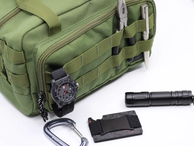 Alt view image 7 of 7 - 12-Inch Heavy Duty Tool Bag,Tactical,Gear,Range, EDC, Tool Bag for cars, Multi-Purpose Work Bag for Mechanics, Electrician, Carpenters, Builders, Plumbers (Olive Green)