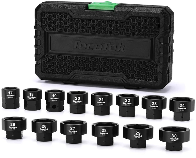 Main image of 14PCS 1/2" Drive 17-30mm Low Profile Nano Impact Socket Set