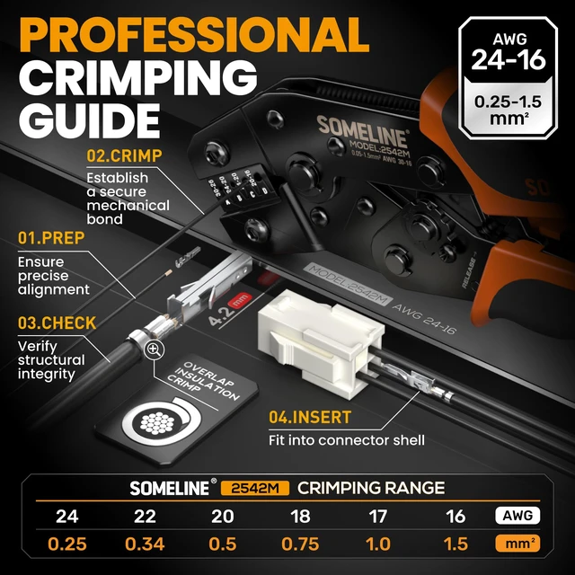 Alt view image 2 of 7 - Crimping Tool Connector Kit, 41 Types of Connectors (2.54-4.2mm), Compatible with Molex Mini-Fit Jr 4.2mm, Standard.062" (3.68mm), Dupont 2.54mm, KF2510 and KK254, Crimper for 30-16 AWG Wire