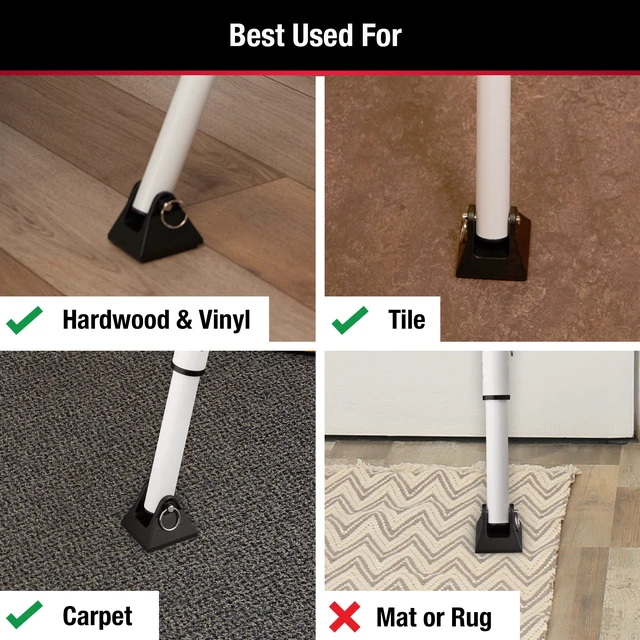 Alt view image 6 of 7 - Sliding Door Stopper and Door Security Bar, Adjustable for Hinged and Sliding Doors, Compact Enough to Travel for Hotel Security, White, 270EC