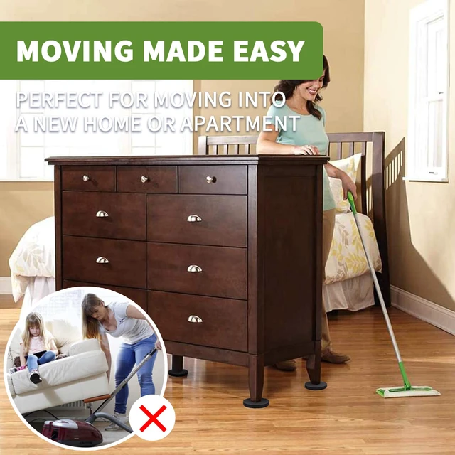 Alt view image 5 of 7 - Felt Furniture Sliders for Hardwood Floors 16 PCS, 3 1/2" Brown Felt Furniture Pads for Hardwood Floors, Furniture Moving Sliders, Heavy Duty Felt Movers Sliders, Chair Leg Floor Protectors