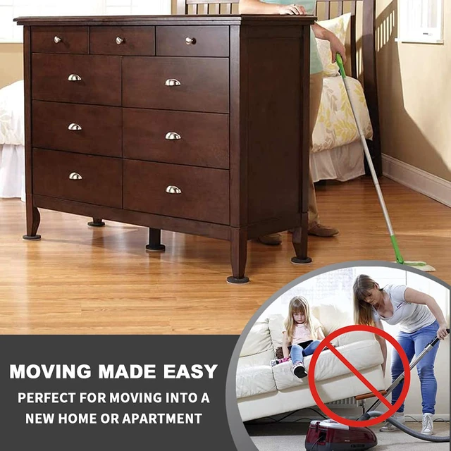 Alt view image 6 of 7 - Felt Furniture Sliders for Hardwood Floors 16 PCS, 3 1/2" Beige Felt Furniture Pads for Hardwood Floors, Furniture Moving Sliders, Heavy Duty Felt Movers Sliders, Chair Leg Floor Protectors
