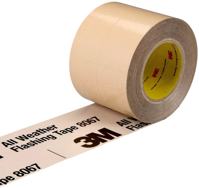 Main image of All Weather Flashing Tape 8067, Tan, 3 in x 75 ft, 1 Roll Waterproof flashing membrane for windows and doors, Self-adhered, Prevents moisture intrusion, Slit Liner (2-1 Slit)