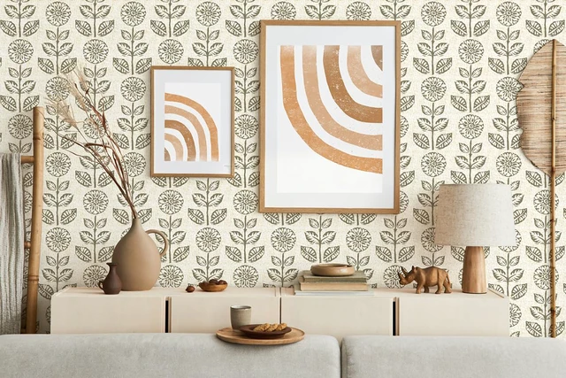 Alt view image 3 of 7 - Vintage Floral Peel and Stick Wallpaper for Farmhouse 17.7in×590in Tulip Peel and Stick Wallpaper Floral Contact Paper Boho Self Adhesive Removable Wall Paper Waterproof for Bathroom Kitchen