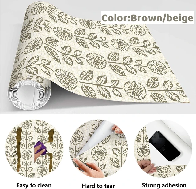 Alt view image 6 of 7 - Vintage Floral Peel and Stick Wallpaper for Farmhouse 17.7in×590in Tulip Peel and Stick Wallpaper Floral Contact Paper Boho Self Adhesive Removable Wall Paper Waterproof for Bathroom Kitchen