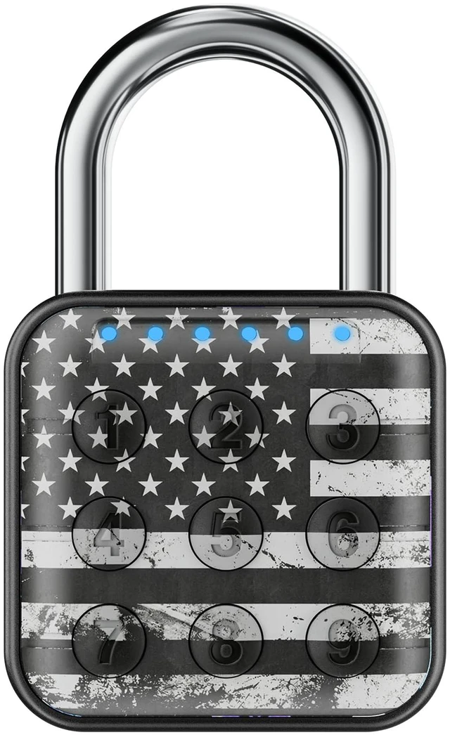 Main image of Locker Lock, 6-Digit Keypad Combination Lock for Gym Lockers Digital Push-Button Padlock, LED Feedback & Zinc Alloy for School Lockers, Employee Lockers and Office Cabinets, 2.95 Inch