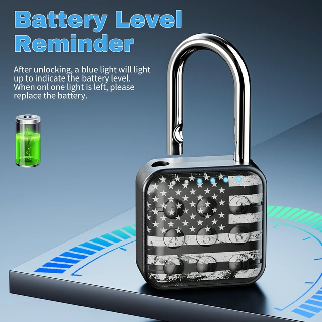 Alt view image 4 of 7 - Locker Lock, 6-Digit Keypad Combination Lock for Gym Lockers Digital Push-Button Padlock, LED Feedback & Zinc Alloy for School Lockers, Employee Lockers and Office Cabinets, 2.95 Inch