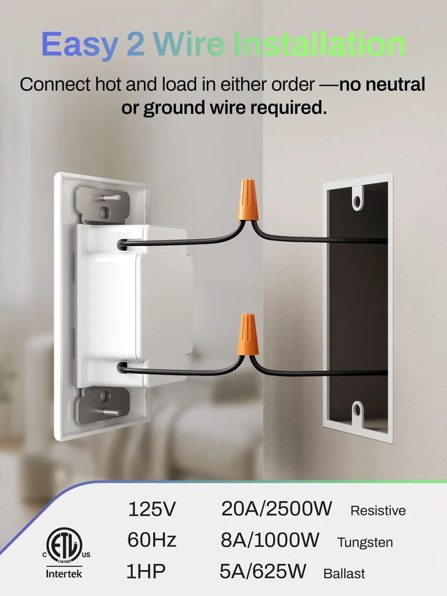 Alt view image 5 of 7 - 60 Min Bathroom Fan Timer Switch for Lights Exhaust Fan, No Neutral Spring Wound Countdown Light Switch Timer Mechanical Timer Light Switch with 1 Minute Intervals, Auto Shut Off, 20A 1HP, ETL