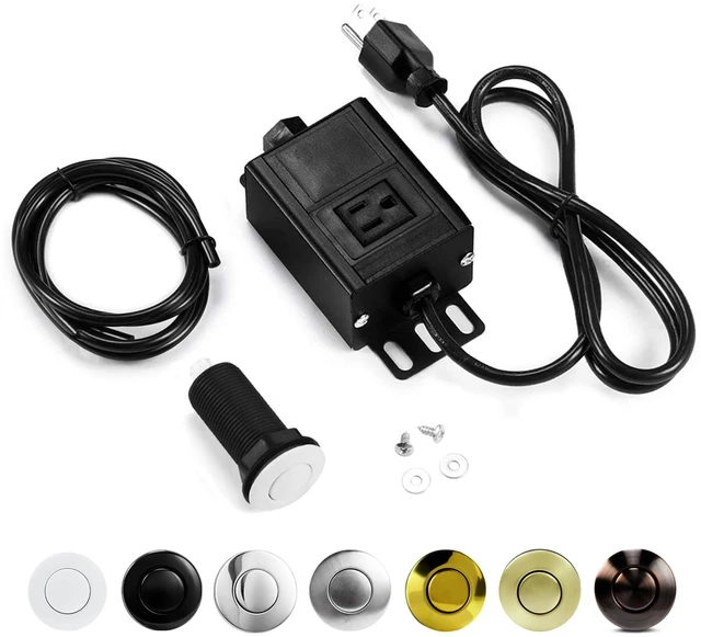 Main image of Sink Top Air Switch Kit Garbage Disposal Part by (LONG/3.5", White)