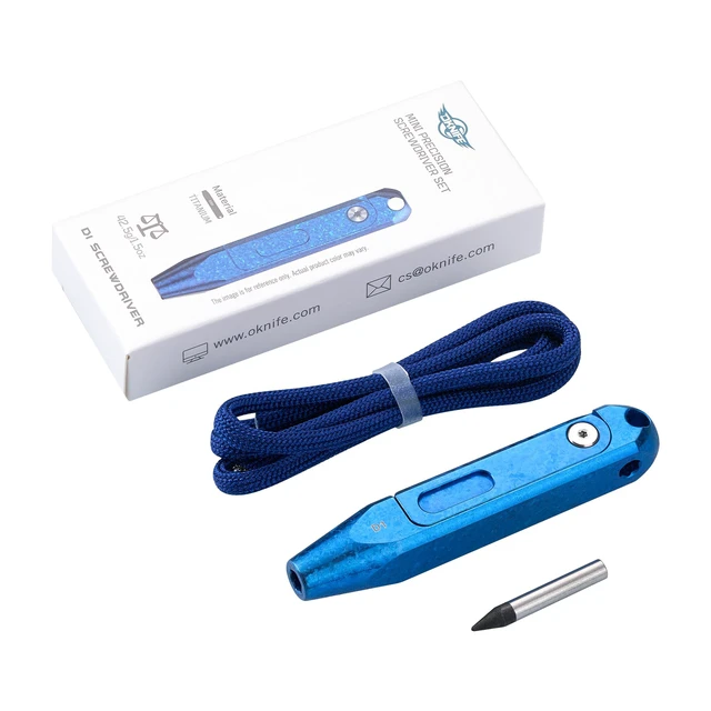Alt view image 6 of 6 - Otacle D1 D1 Titanium Alloy 9-in-1Small EDC Pocket Screwdriver Multi-Bit Pocket Screwdriver with Concealed Bit Storage, S2 Steel Magnetic Bits for Work & Daily Use (Snowflake Blue)