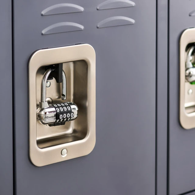 Alt view image 2 of 7 - Set Your Own Combination Padlock, Gym Locker Locks with Code for Securing Indoor Valuables, Color May Vary, 1523D (Pack of 2)