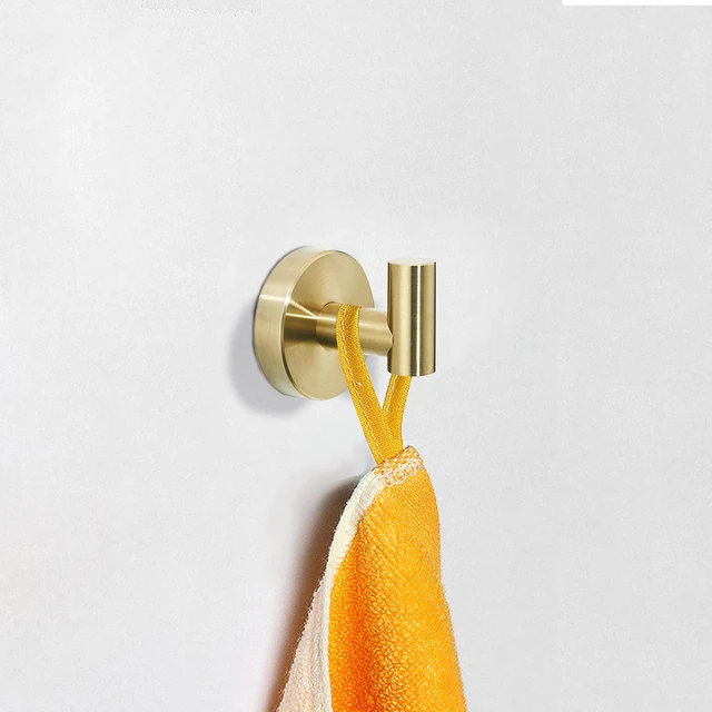 Alt view image 5 of 7 - Gold Bathroom Hardware, Toilet Paper Holder Towel Ring and Robe Hook Brushed Gold Bathroom Accessories Set Wall Mount 3 Pieces Stainless Steel1