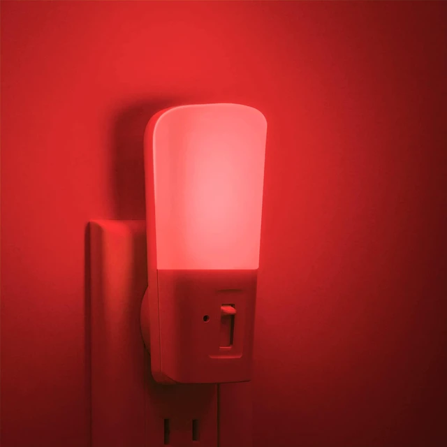 Main image of Red Light Night Light Plug in, Dimmable LED Night Lights 2 Pack Dusk to Dawn Sensor, Sleep Aid Red, 0-80LM Adjustable Brightness Red Nightlight for Nursery Kids Room Hallway Kitchen Gift