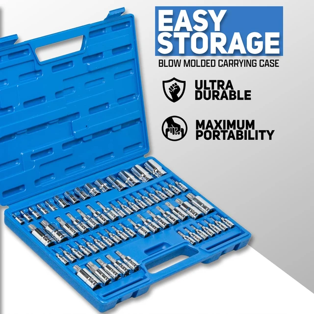 Alt view image 5 of 7 - 10083A Master Torx Bit Socket and External Torx Socket Set, S2 and CrV Steel, Supreme Torque Output Complete Kit, 60 Pieces