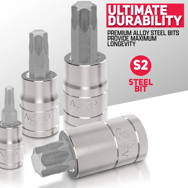 Alt view image 4 of 7 - 10083A Master Torx Bit Socket and External Torx Socket Set, S2 and CrV Steel, Supreme Torque Output Complete Kit, 60 Pieces