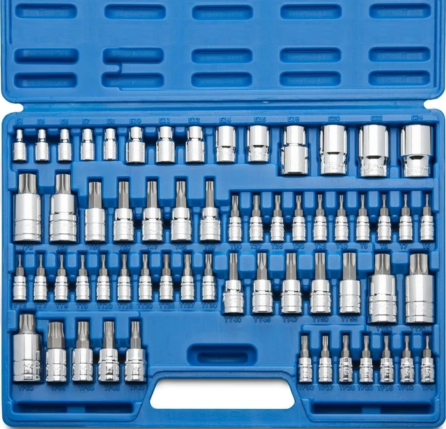 Main image of 10083A Master Torx Bit Socket and External Torx Socket Set, S2 and CrV Steel, Supreme Torque Output Complete Kit, 60 Pieces