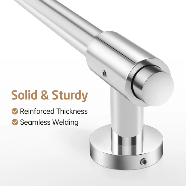 Alt view image 5 of 7 - 30-Inch Shower Slide Bar with Adjustable Handheld Shower Head Holder, Reuse Existing Holes, SUS304 Polished Stainless Steel Wall Mount for Bathroom, Drilling Required, F209S78-PS