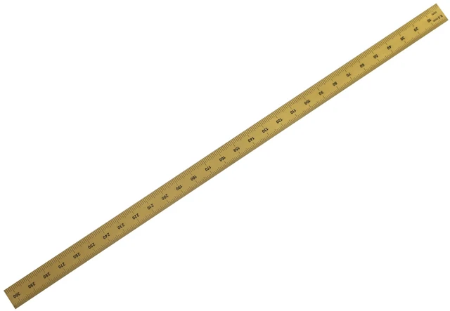 Alt view image 2 of 4 - 12"/300mm TiN Coated Metal Ruler, Flexible, English & Metric MADE IN USA, Fully Hardened Steel, Titanium Nitride Coating, Etched, Extreme Scratch Resistant, Durable, inch & mm Graduation