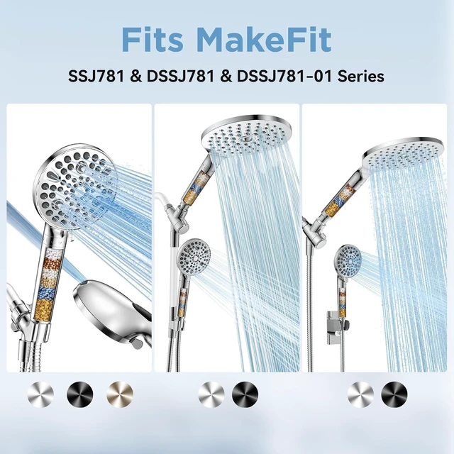 Alt view image 2 of 6 - Shower Head Filter Replacement Cartridge for SSJ781/DSSJ781/ DSSJ781-01/DSS1581 Filtered Handheld Shower Head (1-PACK)
