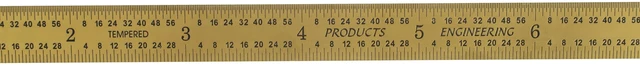 Alt view image 4 of 4 - 12"/300mm TiN Coated Metal Ruler, Flexible, English & Metric MADE IN USA, Fully Hardened Steel, Titanium Nitride Coating, Etched, Extreme Scratch Resistant, Durable, inch & mm Graduation