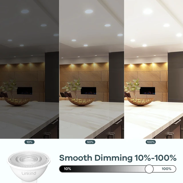 Alt view image 3 of 7 - 6 Pack Dimmable MR16 LED Bulbs, 5W=50W 500lm 4000K Cool White GU5.3 Bi-Pin Base MR16 Bulbs 12V Low Voltage 40° Beam Angle for Spotlights, Recessed, Tracking, Landscape Lighting