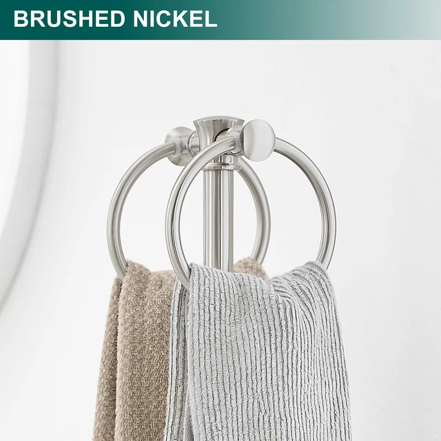 Alt view image 6 of 7 - Hand Towel Holder Bar Stand Bathroom Countertop Brushed Nickel Freestanding Towel Rack, Free Standing Towel Ring Hanger for Vanity Counter Kitchen Accessories, Stainless Steel