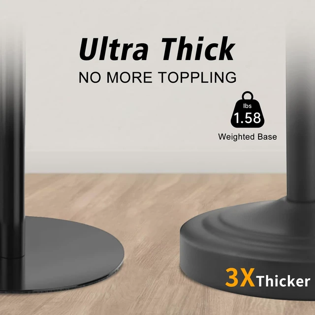 Alt view image 4 of 7 - Hand Towel Holder Stand Bathroom Countertop Towel Bar Rack Black Matte Black, Freestanding, Free Standing Towel Ring Hanger for Vanity Counter Kitchen Accessories, Stainless Steel