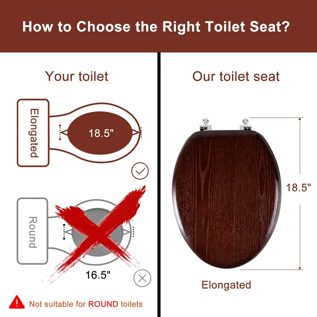 Alt view image 2 of 7 - Durable Wood Veneer Natural Toilet Seat Metal Hinged Easy Clean Anti-scratch American Standard(Elongated,Dark Walnut)