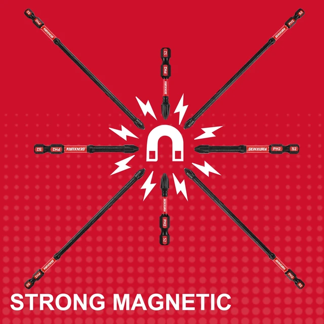 Alt view image 7 of 7 - Impact Tough Mixed #1#2#3 Phillips D2 Steel Long Extension Insert Driver Bits, 41Pack 1/4 Inch Hex Shank Long Cross Magnetic PH1/PH2/PH3 Screwdriver Bits Set with 1Pcs Magnetic Bit Holder