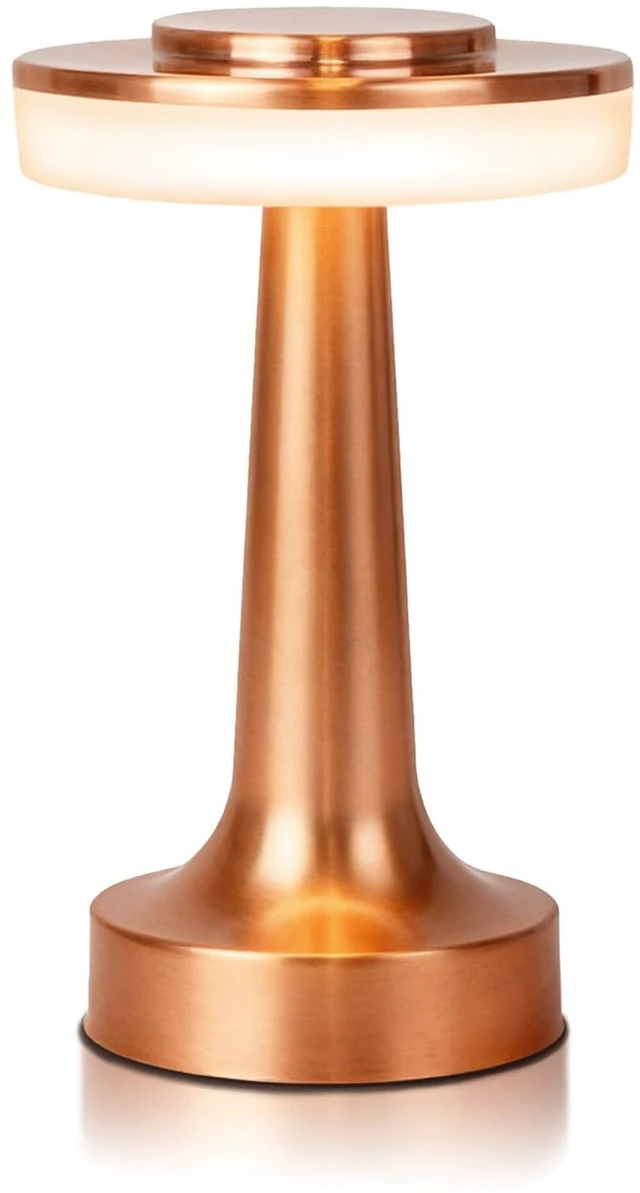 Main image of Cordless Metal Desk Lamp, Touch Sensor Control LED Table Lamp,3 Color Stepless Dimmable Battery Powered Lamp for Living Room, Dorm, Home Office (Rose Gold)