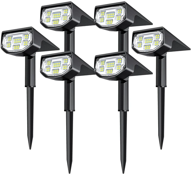 Main image of Solar Spot Lights Outdoor, Solar Lights Outdoor Waterproof IP68/30 LED/2 Modes,Solar Powered Spotlights,Landscape Lighting for Yard and Garden, Cool White,6 Pack
