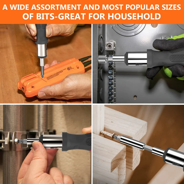 Alt view image 4 of 7 - 109Pcs Drill Bit Set with Ratchet Screwdriver Portable Case Drill Bits HSS Material Titanium Coated for Metal Wood Masonry High Speed Steel Drill Bit Screwdriver Bit Set Well Storage