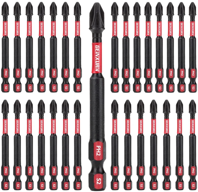 Main image of Impact Tough #2 Phillips 3 in. Insert Driver Bits,30Pack Bulk PH2 Screwdriver Bits Set