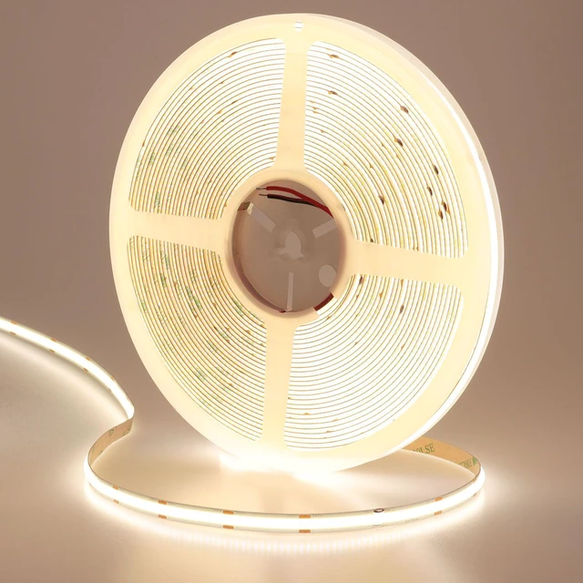 Main image of 49.2ft/15M 24V COB LED Strip Light Natural White 4000K CRI 93+ 11000lm 5760LEDs Uniform Glow IP20 Not Waterproof Flexible LED Tape Lights for DIY Bedroom Home Decor(Power Supply not Included)