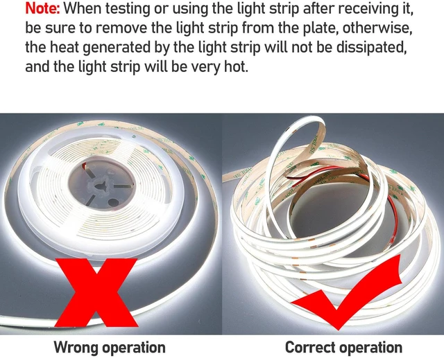 Alt view image 4 of 7 - 49.2ft/15M 24V COB LED Strip Light Cool White 6000K 5760LEDs 11000lm CRI 93+ Uniform Glow IP20 Not Waterproof Flexible LED Tape Lights for DIY Bedroom Home Decor(Power Supply not Included)