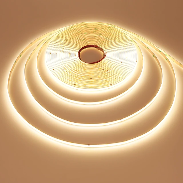 Alt view image 7 of 7 - 49.2ft/15M 24V COB LED Strip Light Warm White 3000K 5760LEDs 11000lm CRI 93+ Uniform Glow IP20 Not Waterproof Flexible LED Tape Lights for DIY Bedroom Home Decor(Power Supply not Included)