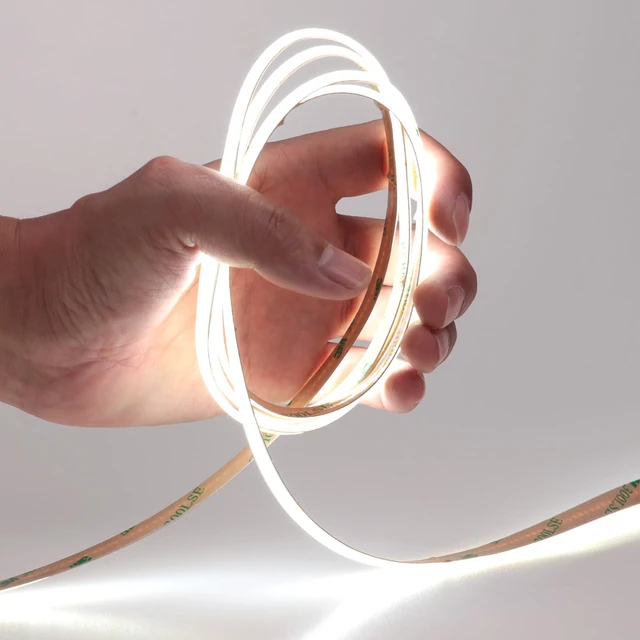 Alt view image 5 of 7 - 49.2ft/15M 24V COB LED Strip Light Cool White 6000K 5760LEDs 11000lm CRI 93+ Uniform Glow IP20 Not Waterproof Flexible LED Tape Lights for DIY Bedroom Home Decor(Power Supply not Included)