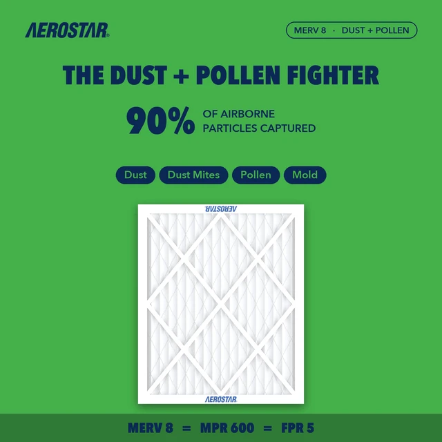 Alt view image 3 of 7 - Air Filter 16 1/2 x 21 1/2 x 1 MERV 8 Furnace Filter, 4 Pack AC Filter & HVAC, Actual Size (16 1/2 x 21 1/2 x 3/4), MPR 600/FPR 5, For Dust, Pollen, Pet Dander & Lint