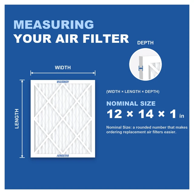 Alt view image 2 of 7 - 12x14x1 MERV 8 Pleated Air Filter, AC Furnace Air Filter, 4 Pack (Actual Size: 12" x 14" x 1") HVAC, MPR 600/FPR 5, For Dust, Pollen, Pet Dander & Lint