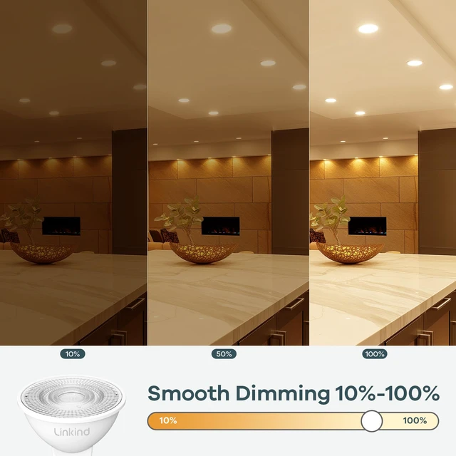 Alt view image 3 of 7 - Dimmable MR16 LED Bulbs, 50W Equivalent GU5.3 Bi-Pin Base MR16 Bulbs, 12V Low Voltage 5W 2700K Soft White 500lm 40° Beam Angle for Spotlights, Recessed, Tracking, Landscape Lighting, 6 Packs