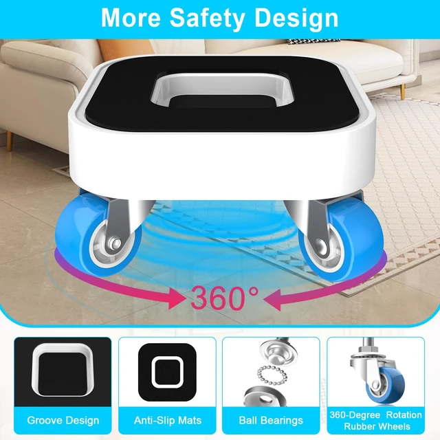 Alt view image 3 of 6 - New Upgrade Furniture Movers with Wheels: with 360° 1.25in Wheels & Groove Furniture Sliders for Hardwood Floors - Furniture Dolly for Moving Heavy Sofa Bed Easily - Load Capacity Up to 900lb