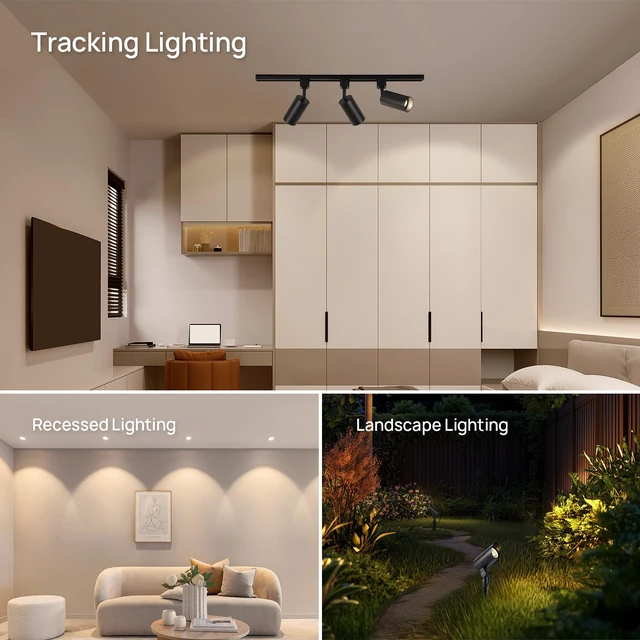 Alt view image 7 of 7 - Dimmable MR16 LED Bulbs, 50W Equivalent GU5.3 Bi-Pin Base MR16 Bulbs, 12V Low Voltage 5W 2700K Soft White 500lm 40° Beam Angle for Spotlights, Recessed, Tracking, Landscape Lighting, 6 Packs