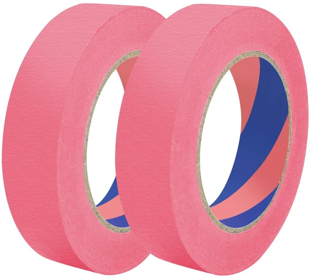 Main image of Painters Tape, 1 inch x 55 Yards x 2 Rolls Pink Painters Masking Tape for Indoor and Outdoor Use, Medium Adhesive Paint Tape for DIY Crafts, Arts, Painting, Easy Removal
